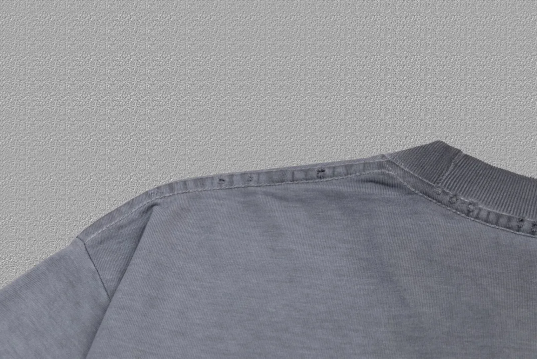 P90✨🔥 [balenciaga] 2026FW Paris luminous foam letter short-sleeved T-shirt Premium 26s double yarn 300g fabric, washed with water spray, aged and frayed, color: washed brown, washed Purple, washed Gray Size: S M L XL 2XL